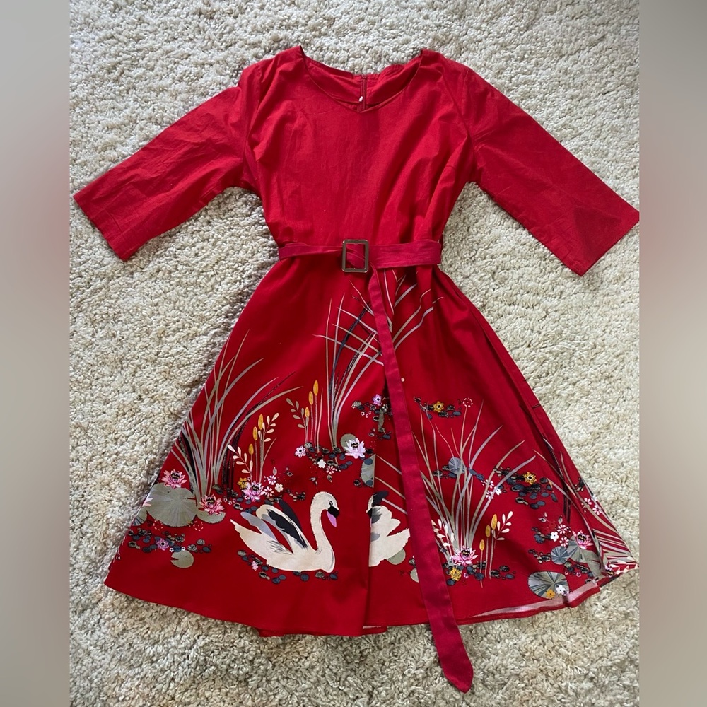 VINTAGE Printed Dress